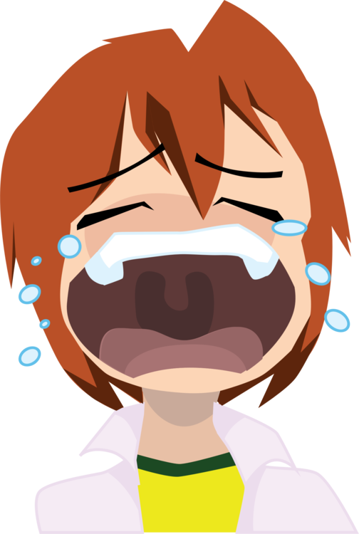 The Crying Boy Face With Tears Of Joy Emoji Computer - Boy Cry Clipart Png (504x750), Png Download