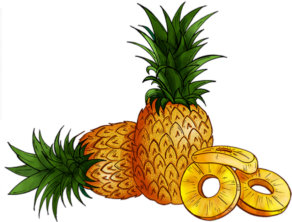 Pineapple, Food, Green Png And Psd - Psd (640x640), Png Download
