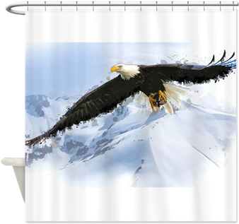 Digital Reality Art - Watercolor Soaring Eagle Pillow Case (350x350), Png Download