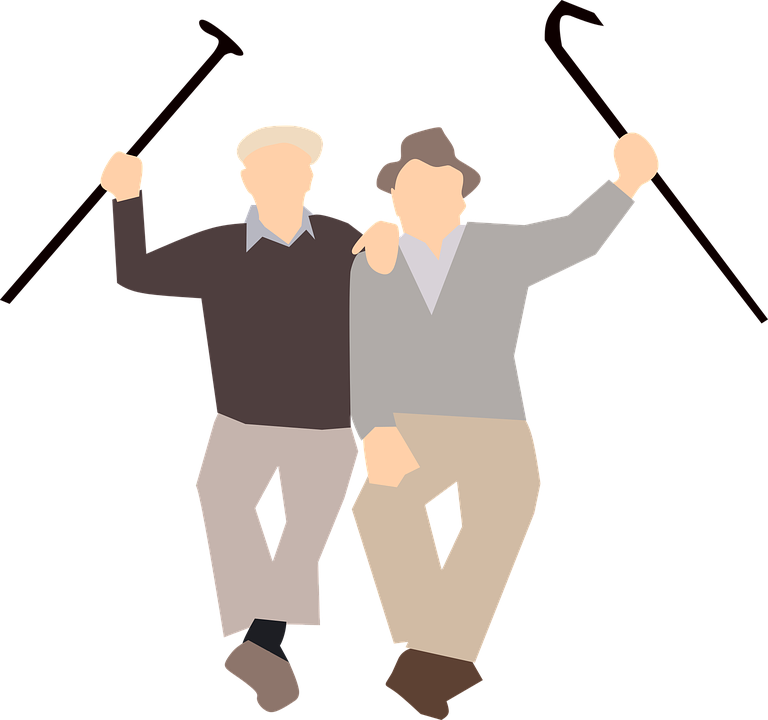 Friends Png Background Image - Old Friends Vector (768x720), Png Download