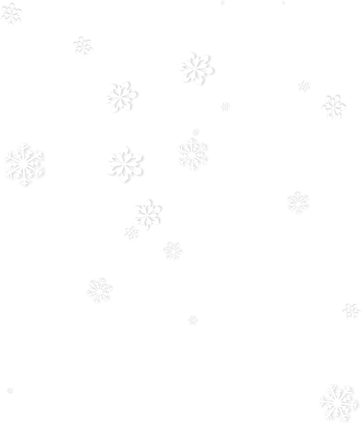 White Snowflake Png Free - Monochrome (1537x1801), Png Download