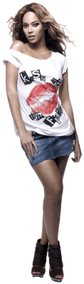 Beyonce Standing Kiss Tshirt - Beyonce Png (400x400), Png Download