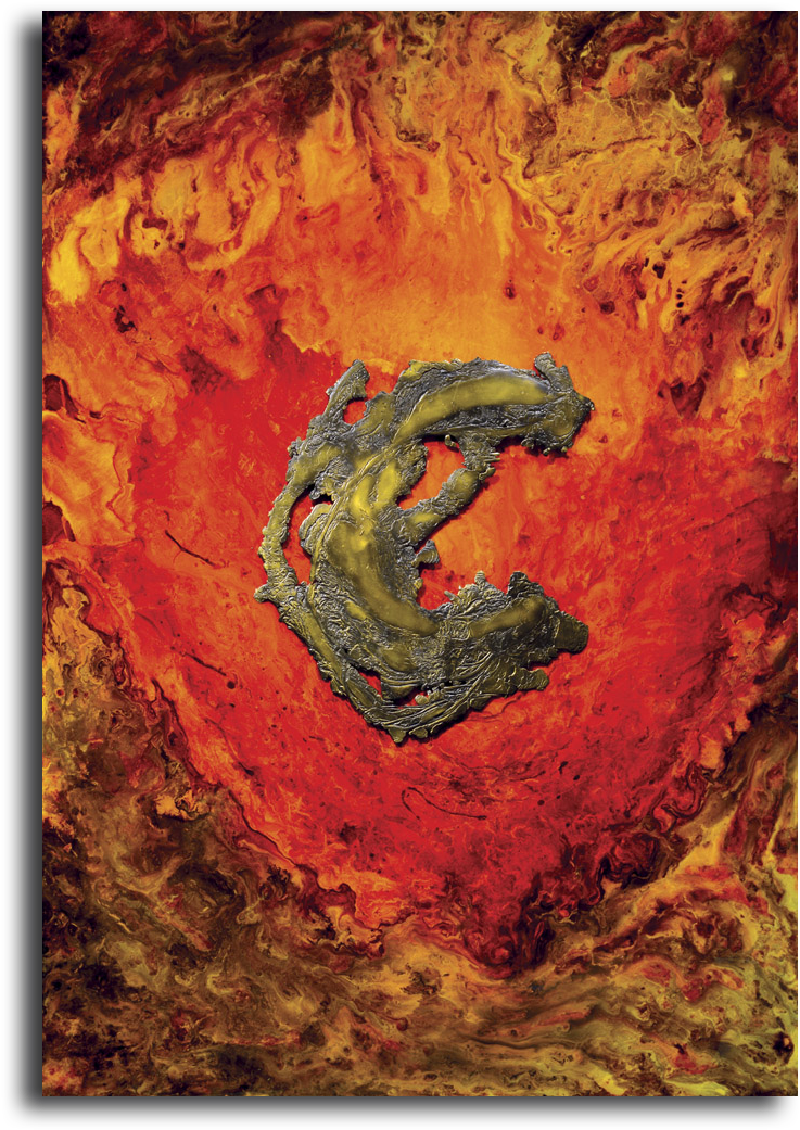 Frasca-halliday Nebula Volcanic Eruption Exposures - Painting (786x1090), Png Download