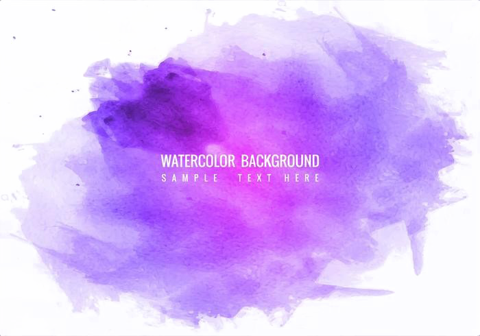 Watercolor Vector Transparent Images - Purple Watercolor Background Free (700x490), Png Download