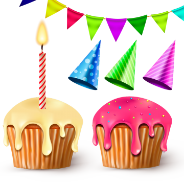 Birthday Cake, Cupcake, Cake, Birthday Png And Vector - Birthday (360x360), Png Download