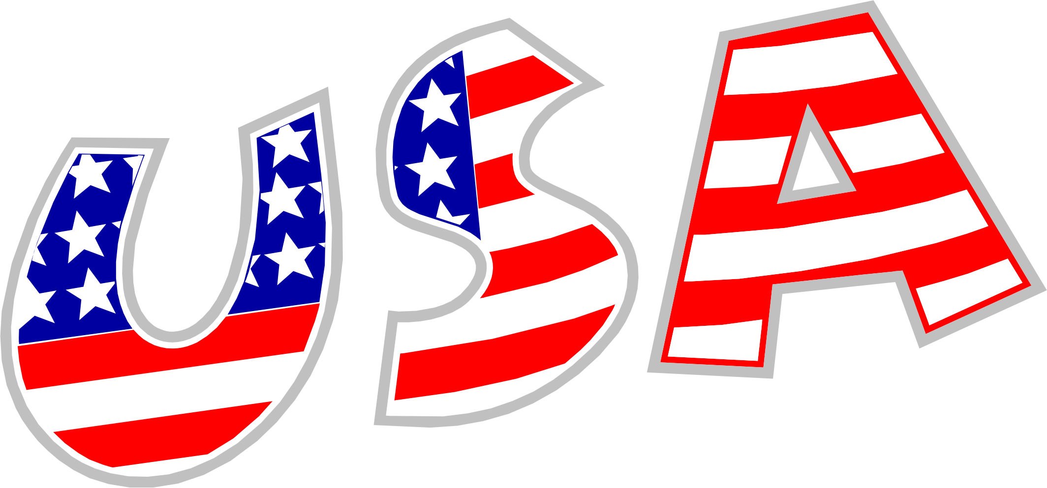 Alphabet Usa Png Image Transparent Stock - Usa Red White And Blue (2128x993), Png Download