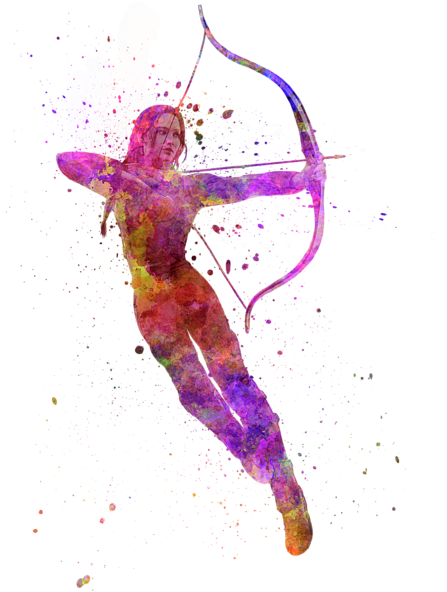 Bleed Area May Not Be Visible - Hunger Games Watercolor (560x700), Png Download