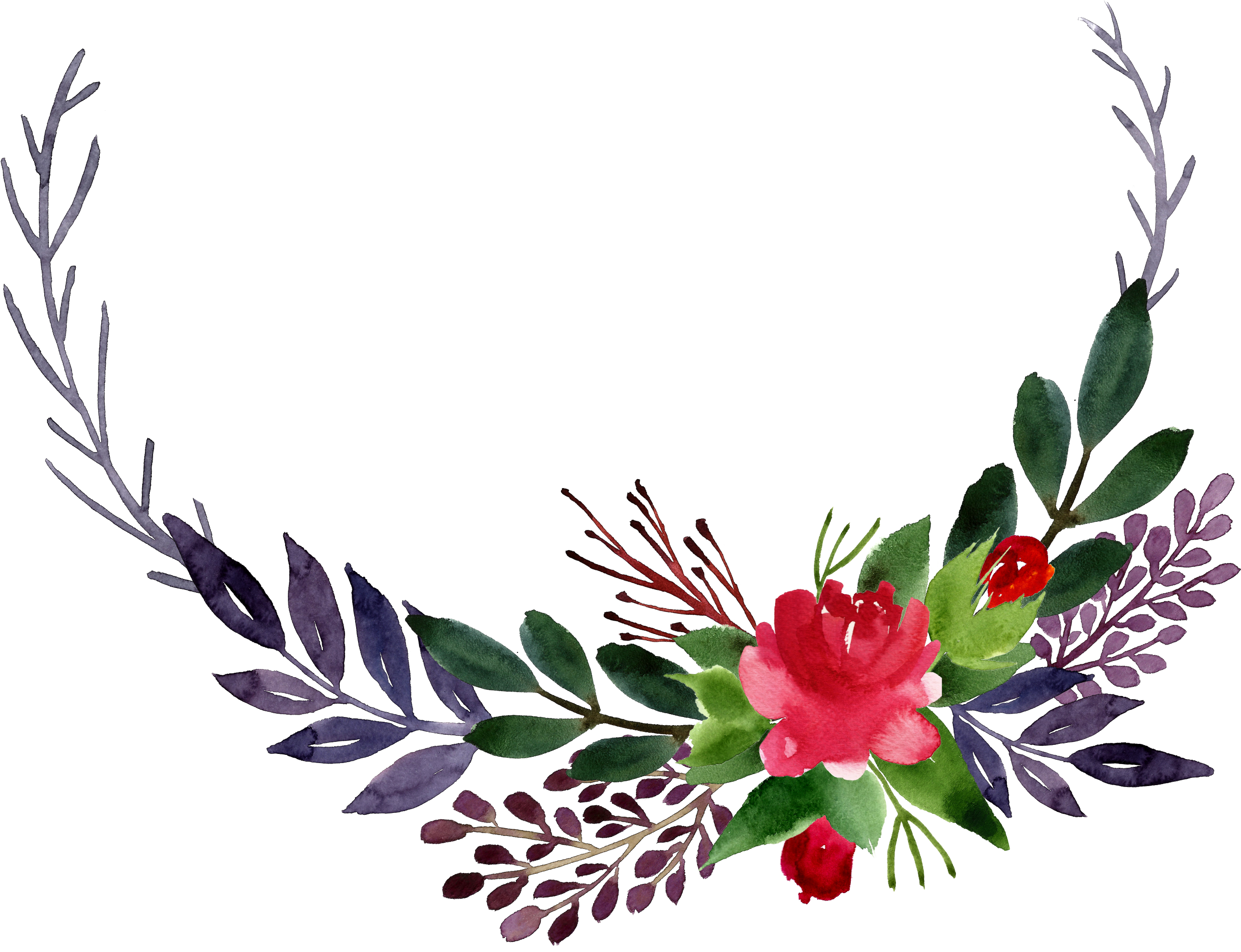 Download Floral Design Watercolor Painting Flower Watercolor Corner Floral Full Size Png Image Pngkit