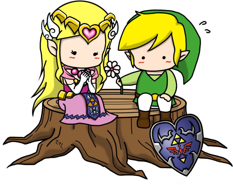 Link And Zelda Png - Zelda And Link Png (1003x797), Png Download