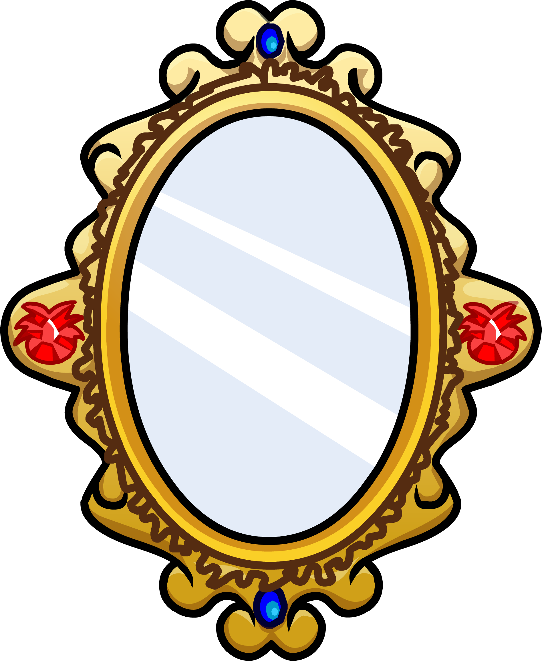 Ornate Mirror - Png - Club Penguin 2 (1895x2310), Png Download