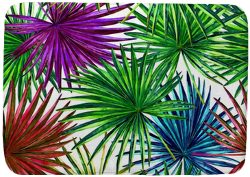 Seamless Floral Pattern With Beautiful Watercolor Fan - Sfondo Foglie Della Giungla (400x400), Png Download