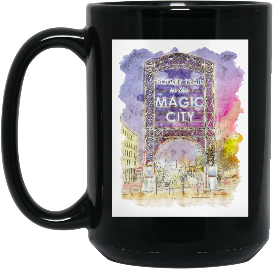 Magic City Watercolor Black Mug - Good – The Not Bad – The Ugly Funny T Shirt (1155x1155), Png Download