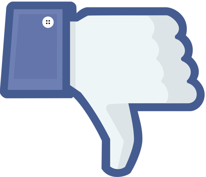 Facebook Thumbs Down - Facebook Thumbs Down Png (560x480), Png Download