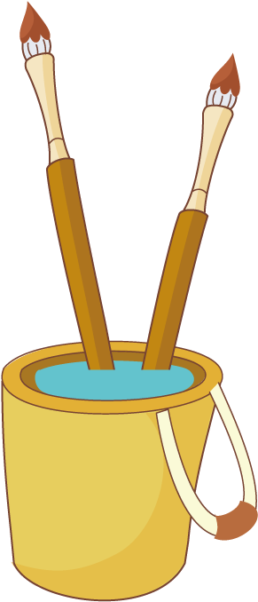 Watercolor Painting Cartoon - Watercolor Painting (341x800), Png Download