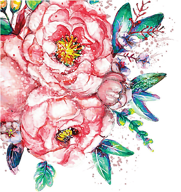 Watercolor Watercolour Flowers Paint Flowerfreetoedit - Watercolor Painting (616x652), Png Download