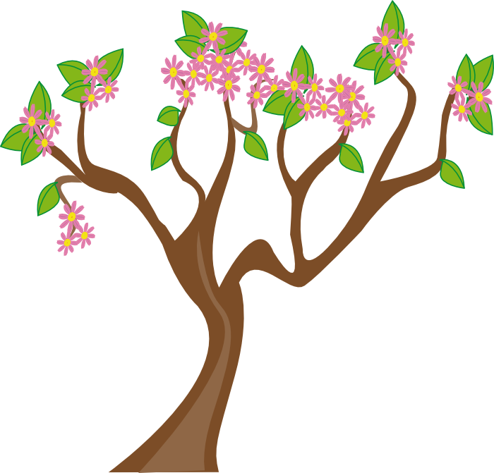 Spring Clipart Png - Spring Tree Clip Art (555x532), Png Download