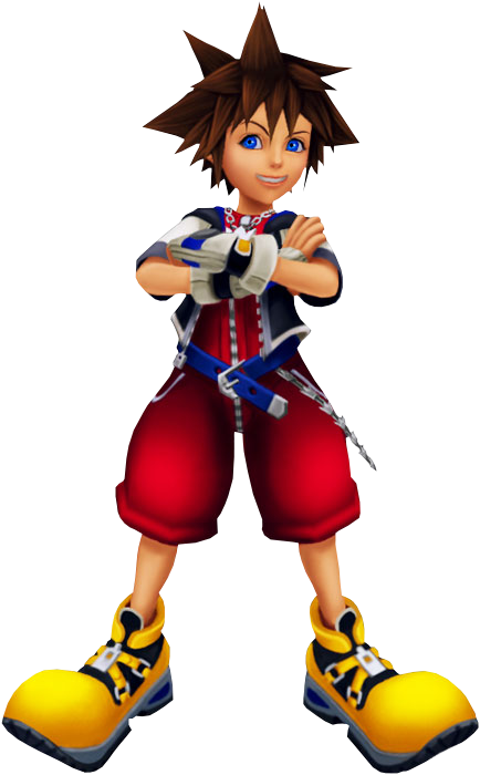 Sora Kh - Sora Kingdom Hearts Model (434x700), Png Download
