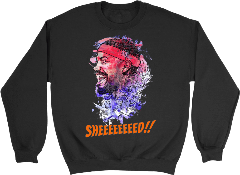 Crewneck Sweatshirt / Black / S Rasheed Wallace Watercolor - Chinese Crouching Tiger Premium Sweatshirt (6 Colors (1024x1024), Png Download