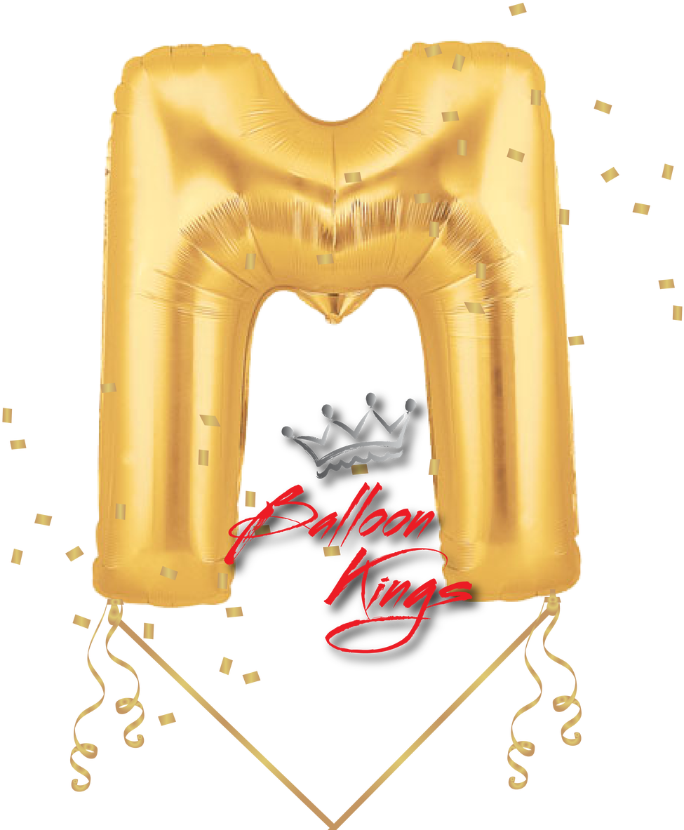 Gold Letter M - Letter Balloons M (1280x1280), Png Download