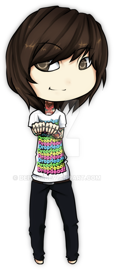 Oliver Sykes Chibi - Bring Me The Horizon Chibi (400x946), Png Download