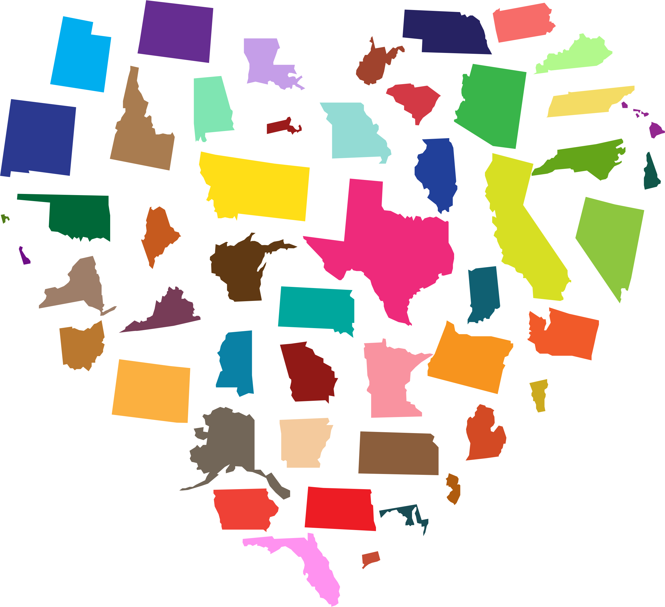 Big Image - Heart United States (2324x2122), Png Download