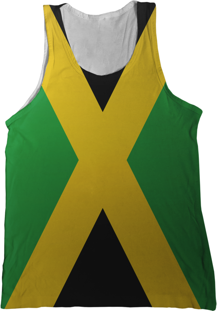 Jamaica Flag Tank Top - Jamaican Tank Top (743x1024), Png Download