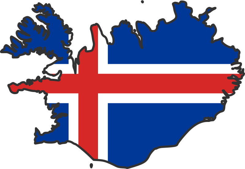 Icelandic 101 On 101languages - Iceland Flag Country Shape (800x553), Png Download