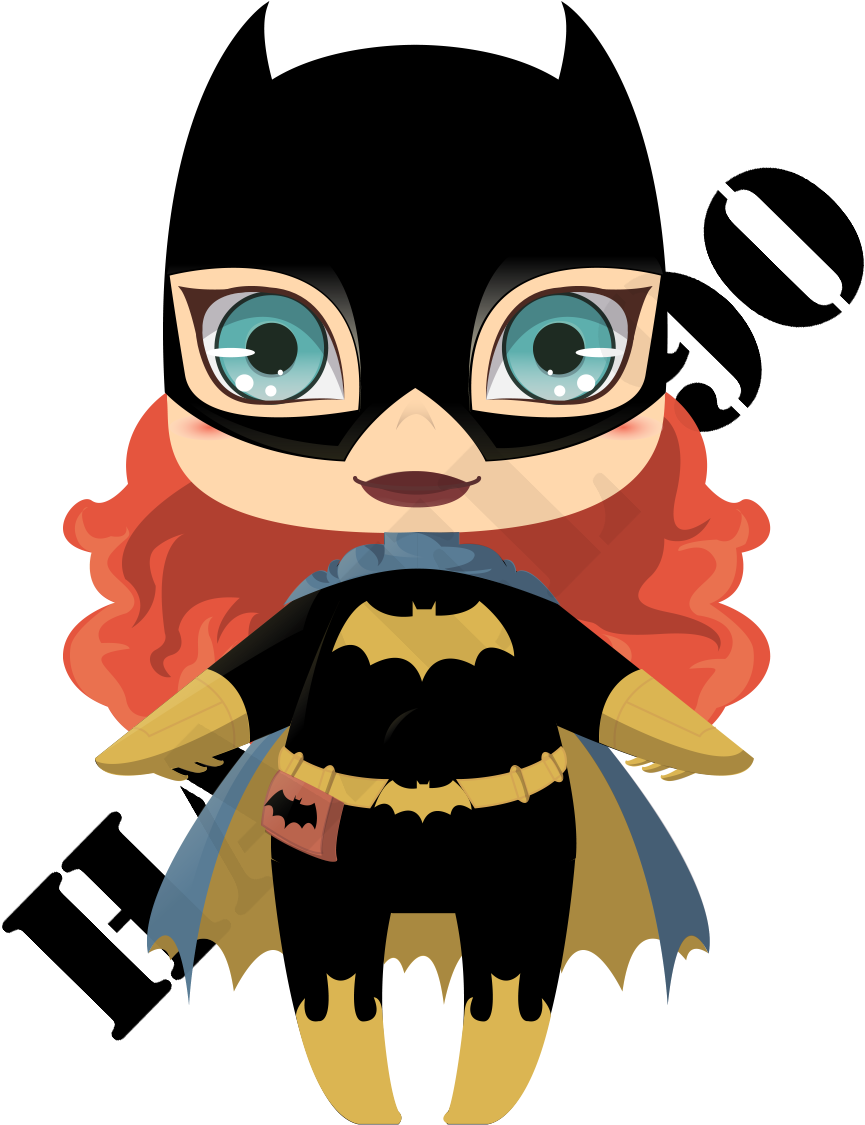 Batgirl Batman Catwoman Bane Batwoman - Batgirl Chibi Png (1004x1181), Png Download