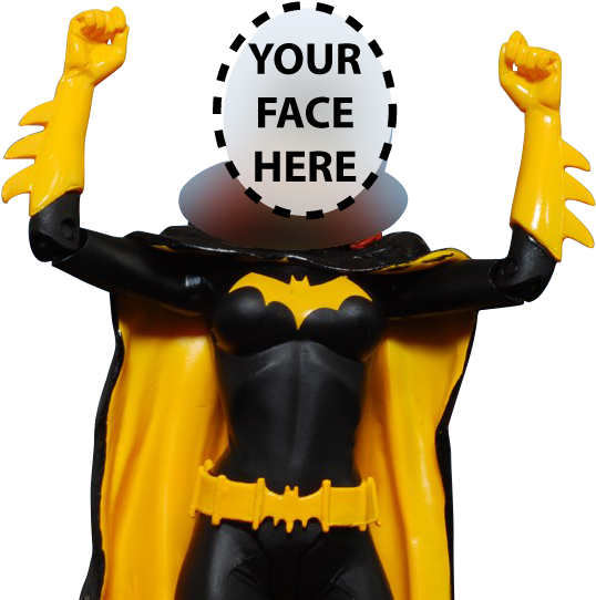 Batgirl 6" Custom Action Figure - Imprimerie Vectoriel (597x597), Png Download