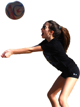 Find A Camp - People Playing Volleyball Png (307x400), Png Download