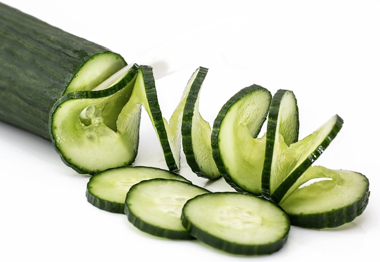 Sliced Cucumber Png Transparent Image - Cucumber High Resolution (1334x920), Png Download