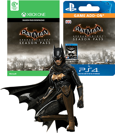 Arkham Knight Season Pass - Framed Poster: Arkham Knight - Batgirl, 36x24in. (475x451), Png Download