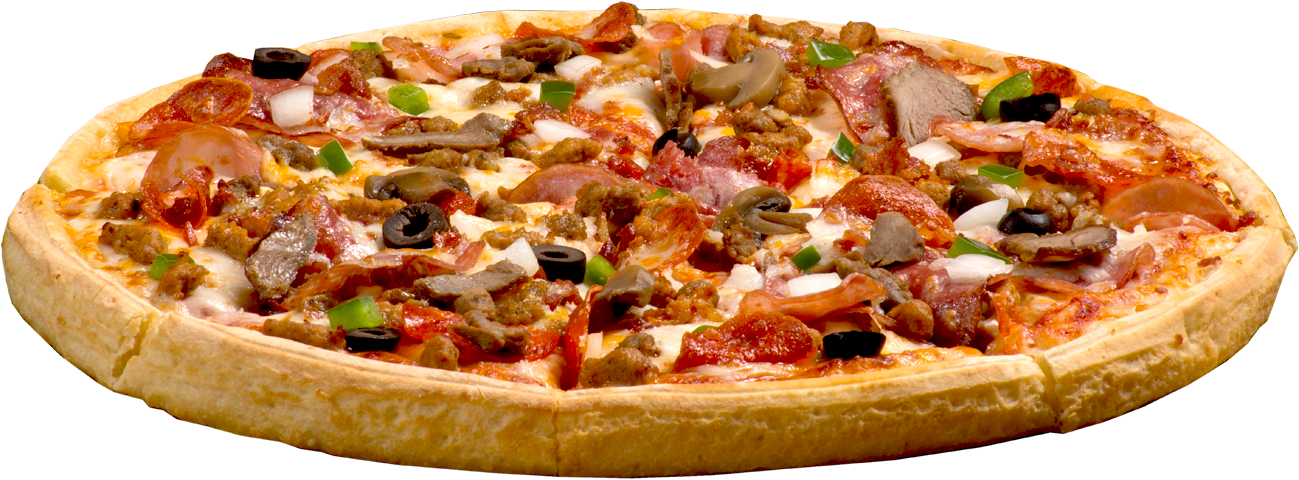 Pizza Png Transparent Pizza - Beef And Mushroom Pizza Png (1299x480), Png Download