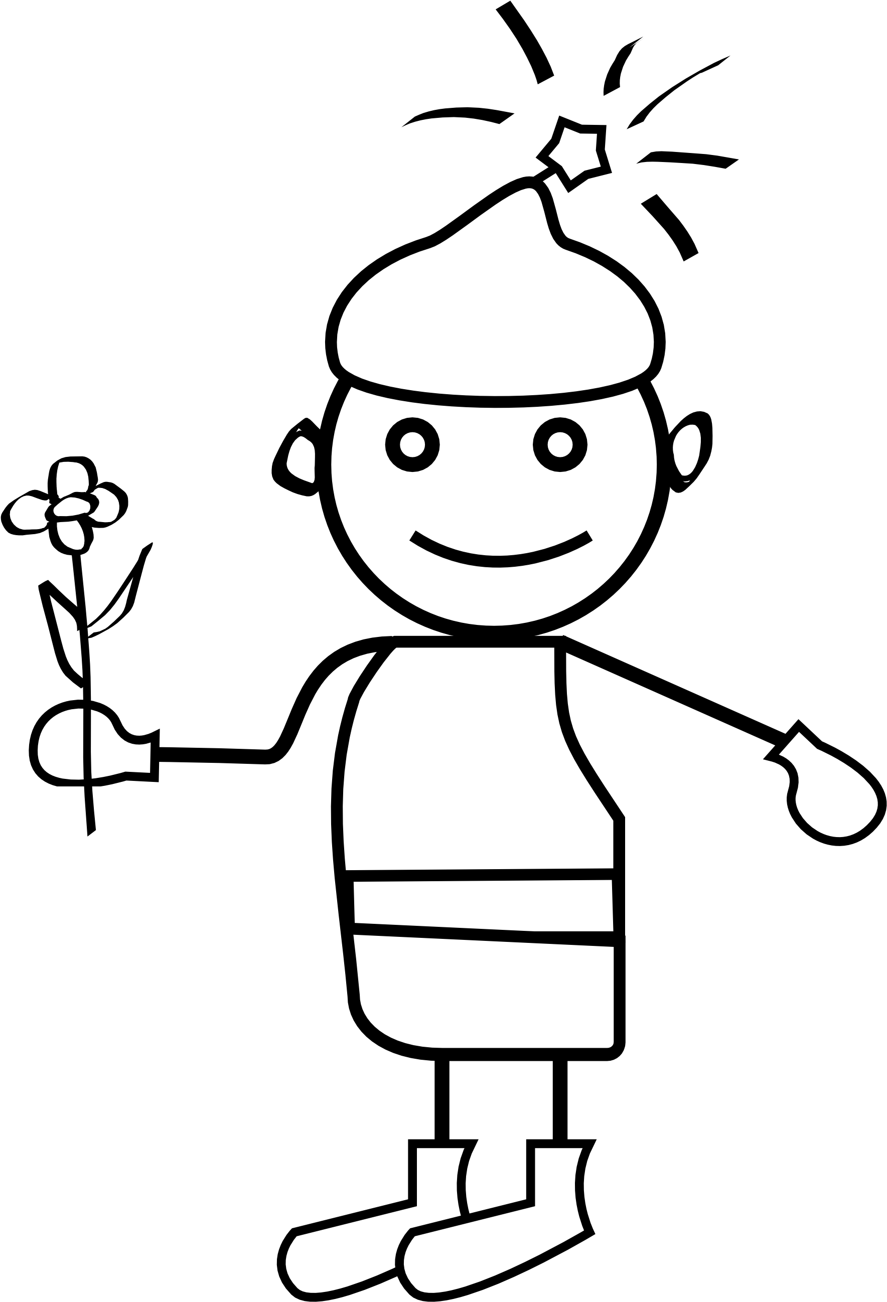 Boy Clipart Png Black And White - Clip Art (1979x2799), Png Download