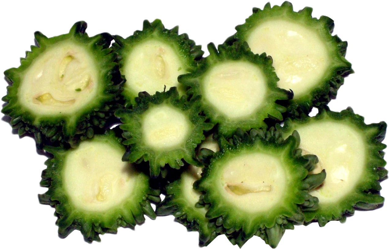Bitter Gourd Sliced Png Image - Bitter Guard Slice (1463x972), Png Download