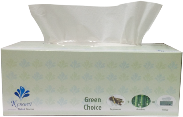 Green Choice Facial Tissue 2 Ply X 200 Sheets (800x400), Png Download