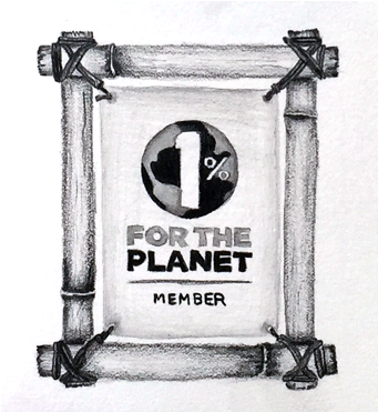 1% For The Planet Logo Pencil Illustration - One Percent For The Planet (400x400), Png Download