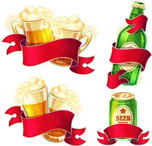 Set Of Vector Isolated Cartoon Illustrations Beer Glasses, - Beer (360x360), Png Download