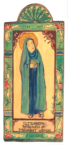 Saint Elizabeth Retablo Wall Hanging - Saint (480x600), Png Download
