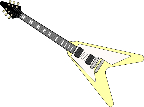 How To Set Use Yellow Electric Guitar Clipart (600x447), Png Download