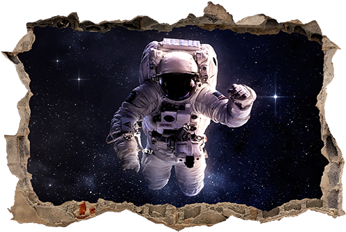Hole Astronaut - Astronaut Floating In Space (500x350), Png Download