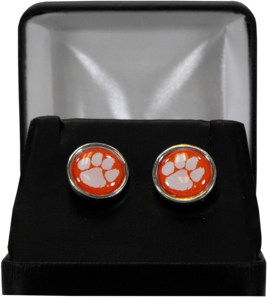 Clemson Paw Cufflinks - Eye Shadow (543x600), Png Download