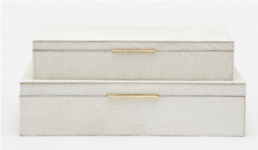 Ralston White Decorative Box Set From Belleandjune - Decorative Box (515x500), Png Download