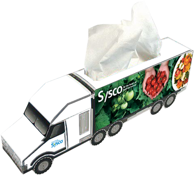 Sysco Hauler Truck Shaped Tissue Box - Model Car (500x500), Png Download