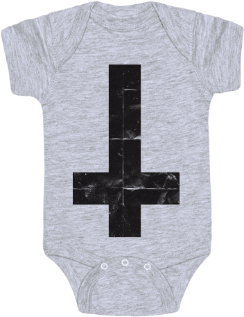 Upside Down Cross Baby Onesy - Baby Viking Shirt (484x484), Png Download
