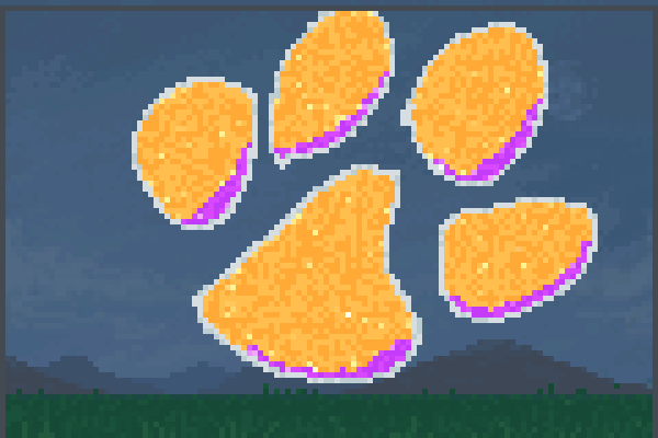 Clemson Paw Pixel Art - Illustration (600x400), Png Download