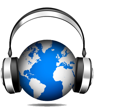 They Turned The World Upside Down - Globe With Headphones Png (500x500), Png Download