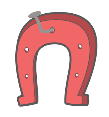 Transparent Horseshoe Upside Down - Horseshoe (408x408), Png Download