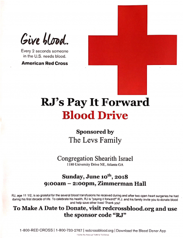 Rj, Age 11, And His Family Are Hosting A Blood Drive - Atlanta (729x486), Png Download