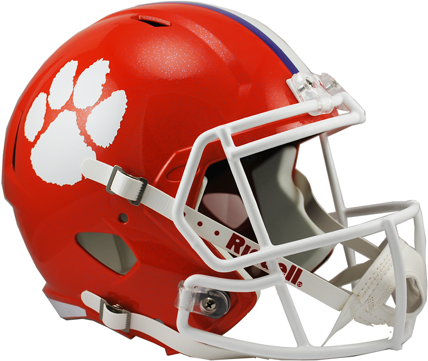 Clemson Speed Replica Helmet Jpg Library Library - Clemson Tigers Football Helmets (900x755), Png Download